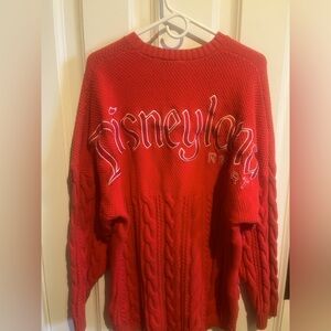 Brand new Disney resort cable knit red sweater.